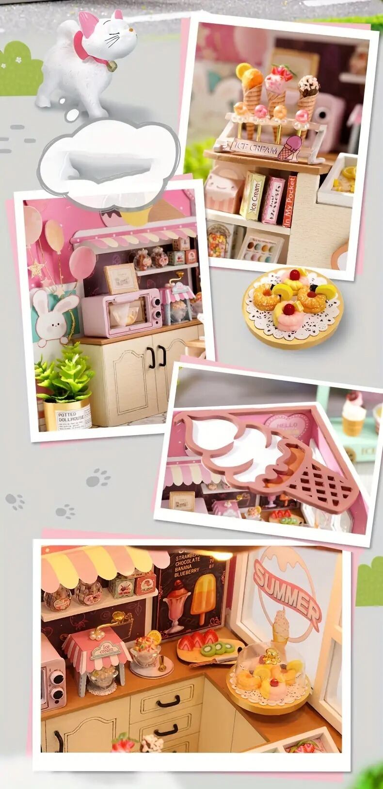 ドールハウス キット DIY ミニ コーヒーショップ ミニチュア