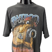 【TATTOO STUDIO】  "WOLF" 墨黒フェード 90's Vintage Tシャツ
