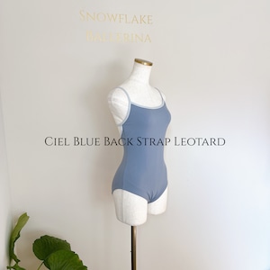 Ciel Blue バックストラップ キャミソール バレエレオタード