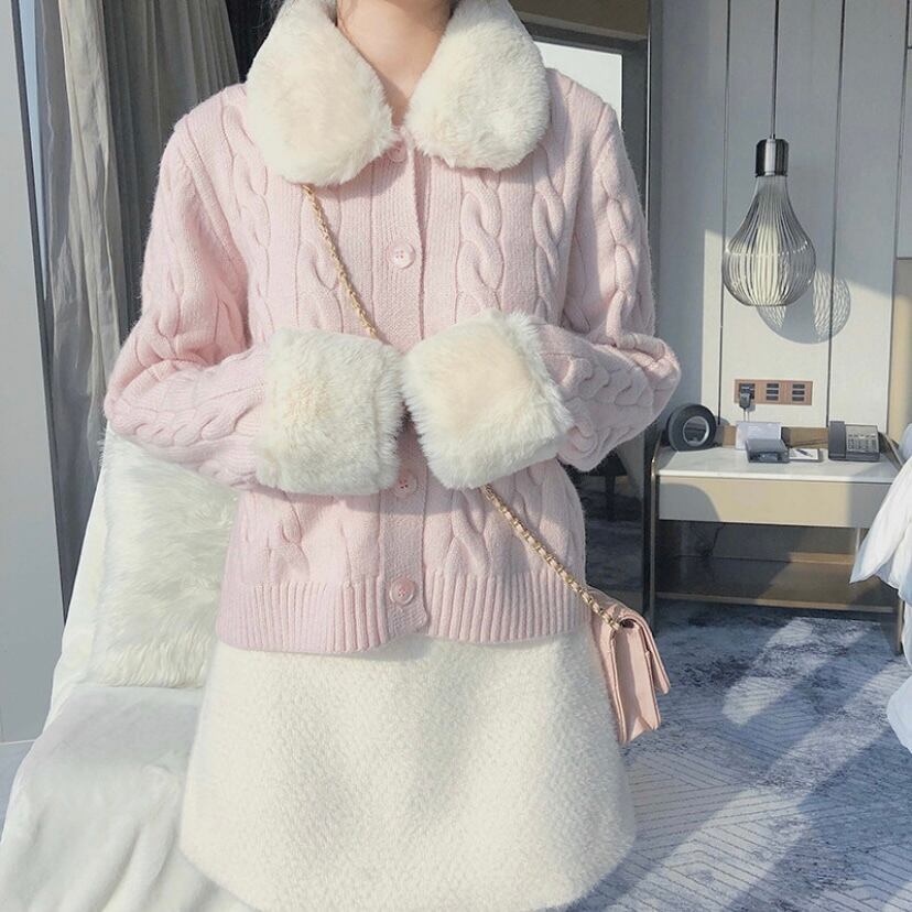 fur cable cardigan(pellicule)