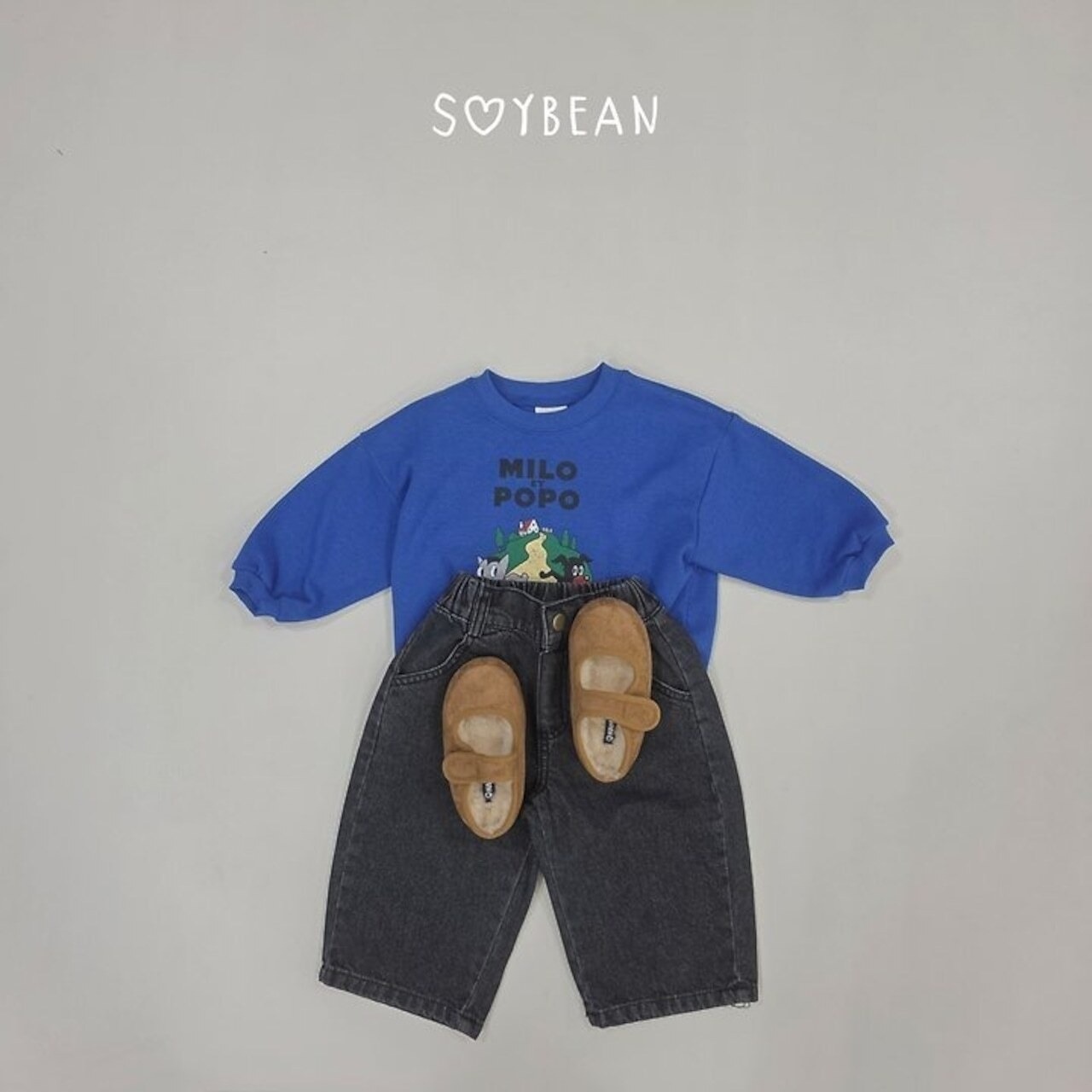韓国子供服 / 26Autumn / soybean / milo popo スウェット / キッズ服 / ジュニア服 / 秋服 *XS~JM*