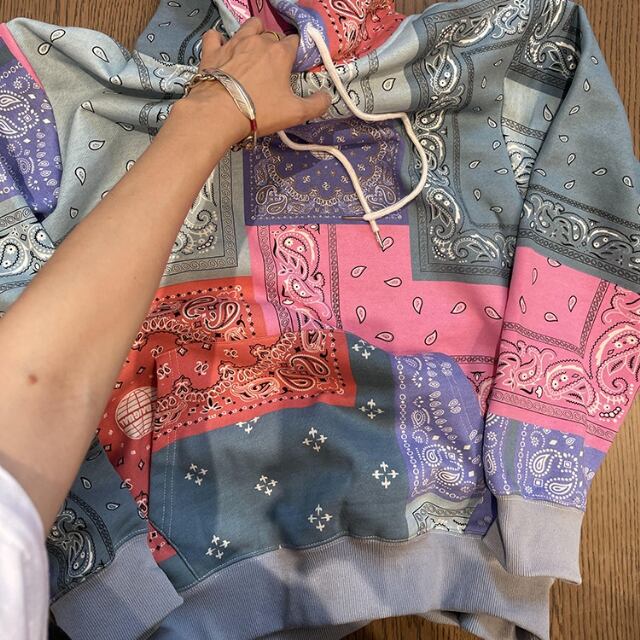 Bristol バンダナ柄 フード付きジャケット バンダナ柄フード付きパーカー Bristol バンダナ柄 フード付き