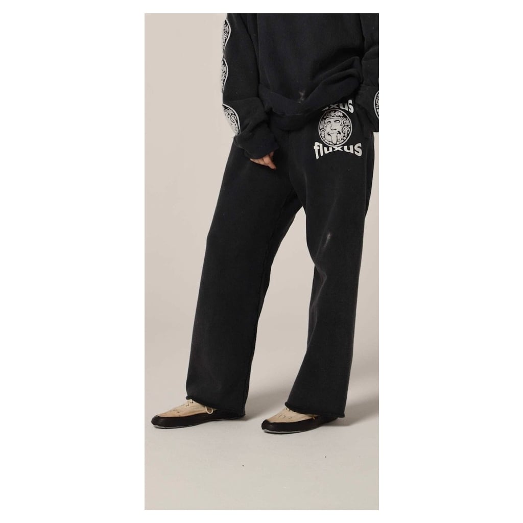 BOWWOW　FLUX SWEAT PANTS　BLACK AGEING