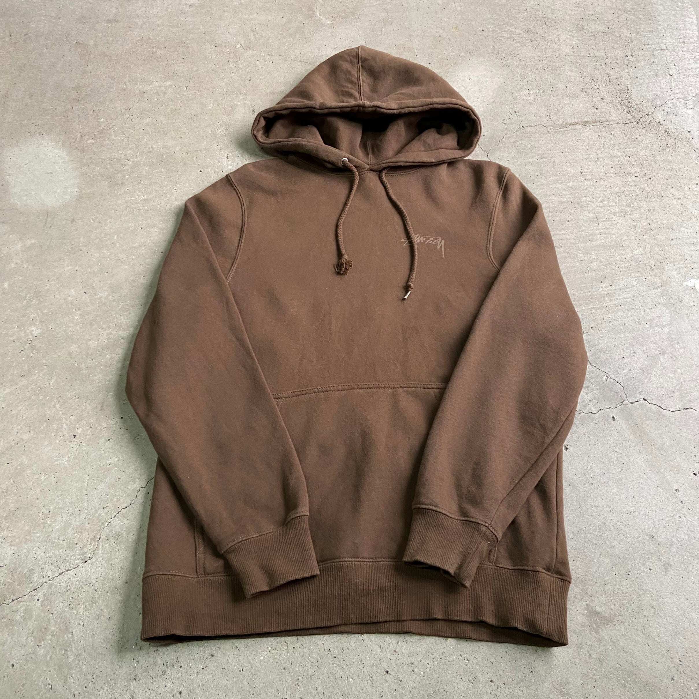 stussy ステューシー ワンポイントロゴ バックプリント 裏起毛 