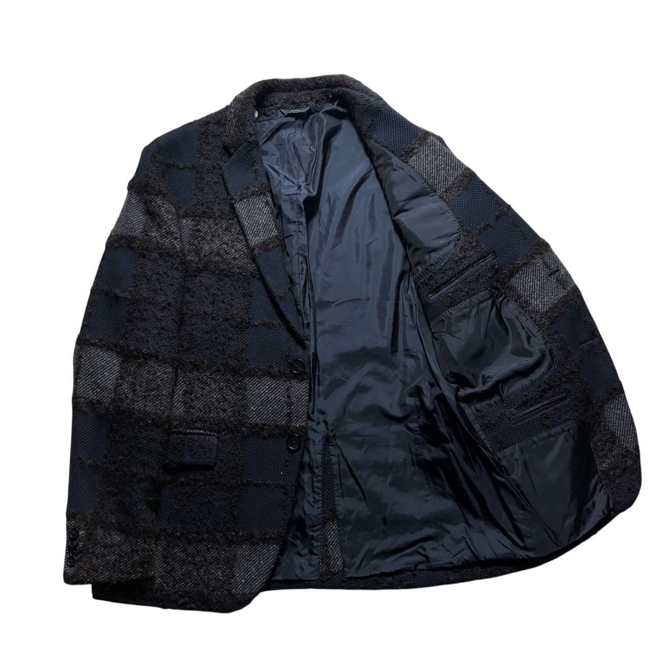 2016aw FENDI mohair blend tweed check set-up