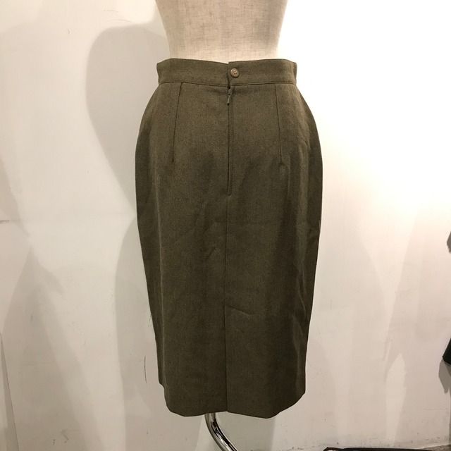 FENDI/フェンディ/skirt/タイトスカート/カーキ/イタリア製/スリット  
