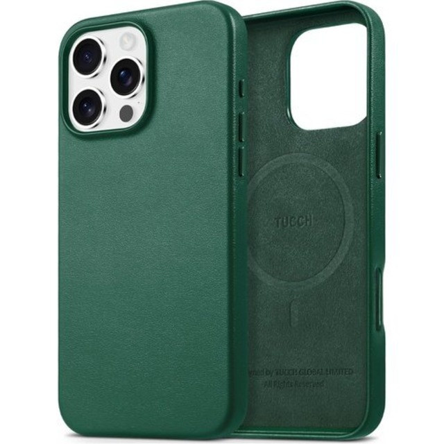 TUCCH iphone 16 Pro Max 対応 ケース PUレザー ワイヤレス充電対応 磁気充電可 iphone16プロマックス ケース 背面保護 軽量 滑り止め 指紋防止 保護 マグネット内蔵 あいほん16 Pro Max携帯カバー 2024年発売 6.9インチ 5G アイフォーン16プロマックス 対応 アルパイングリーン 3658