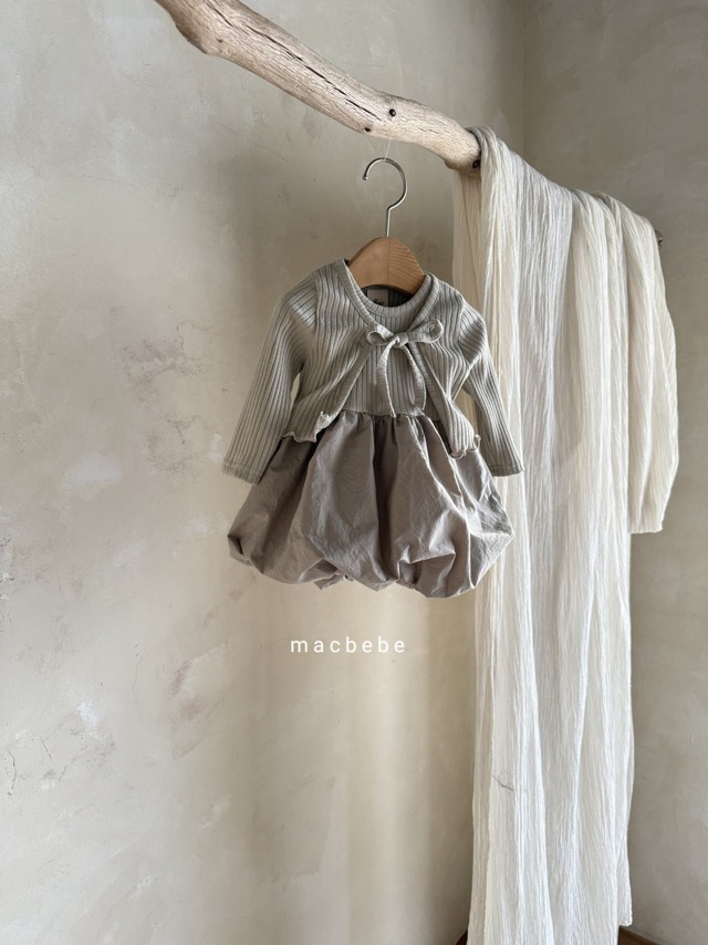 [ macbebe ] punching flowerone-piece set