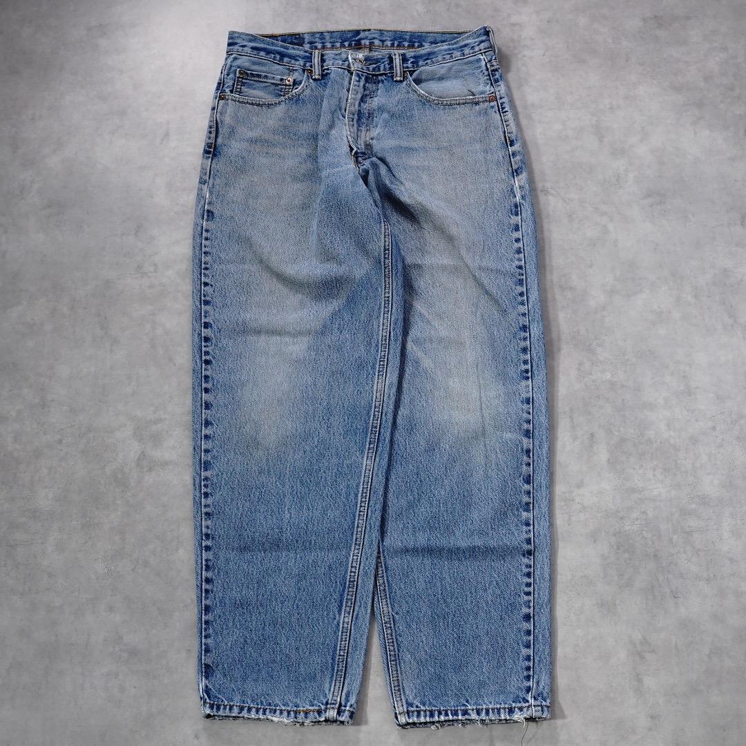 リーバイス560 Levis W34 ブルーデニム 青 ヒゲ 古着 17671