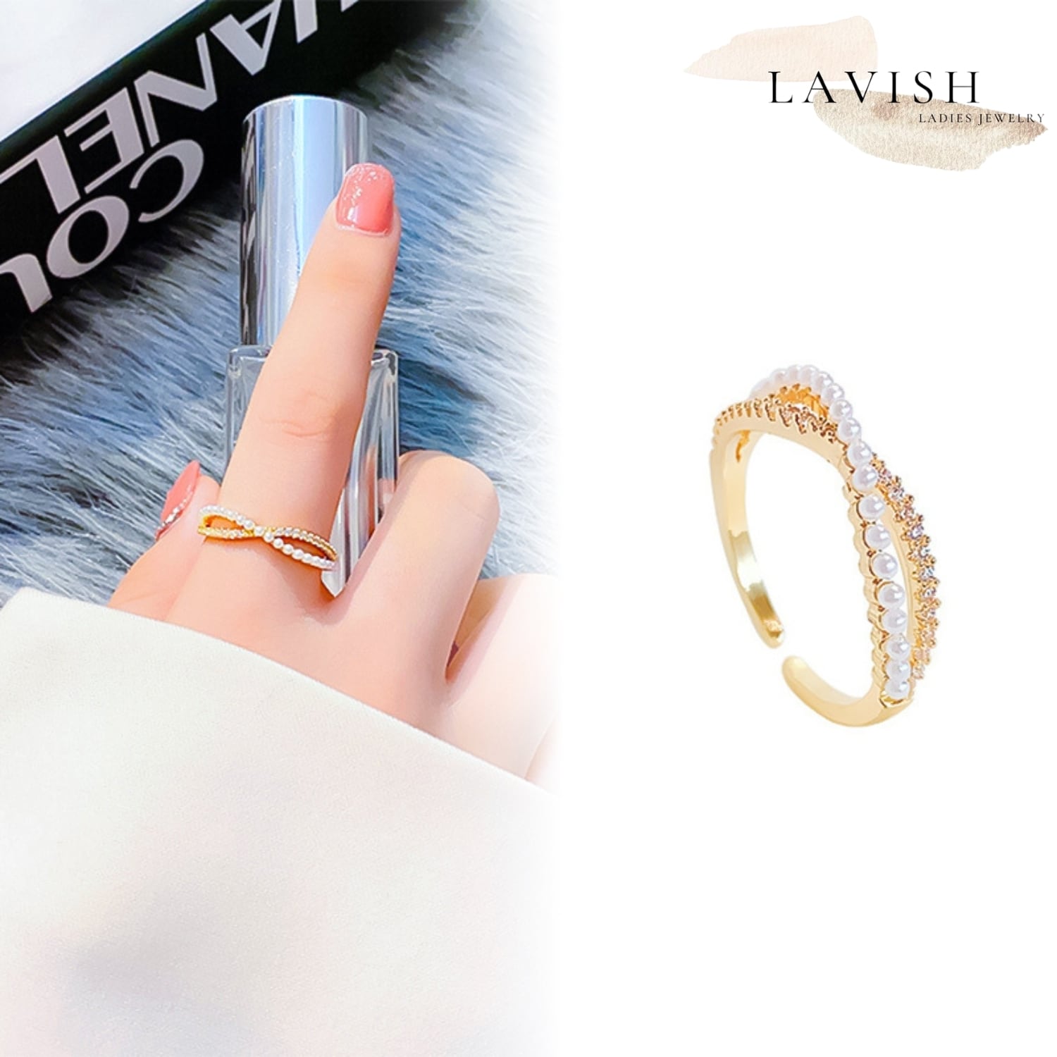 パールスリムデザイン リング レディース 指輪 ring