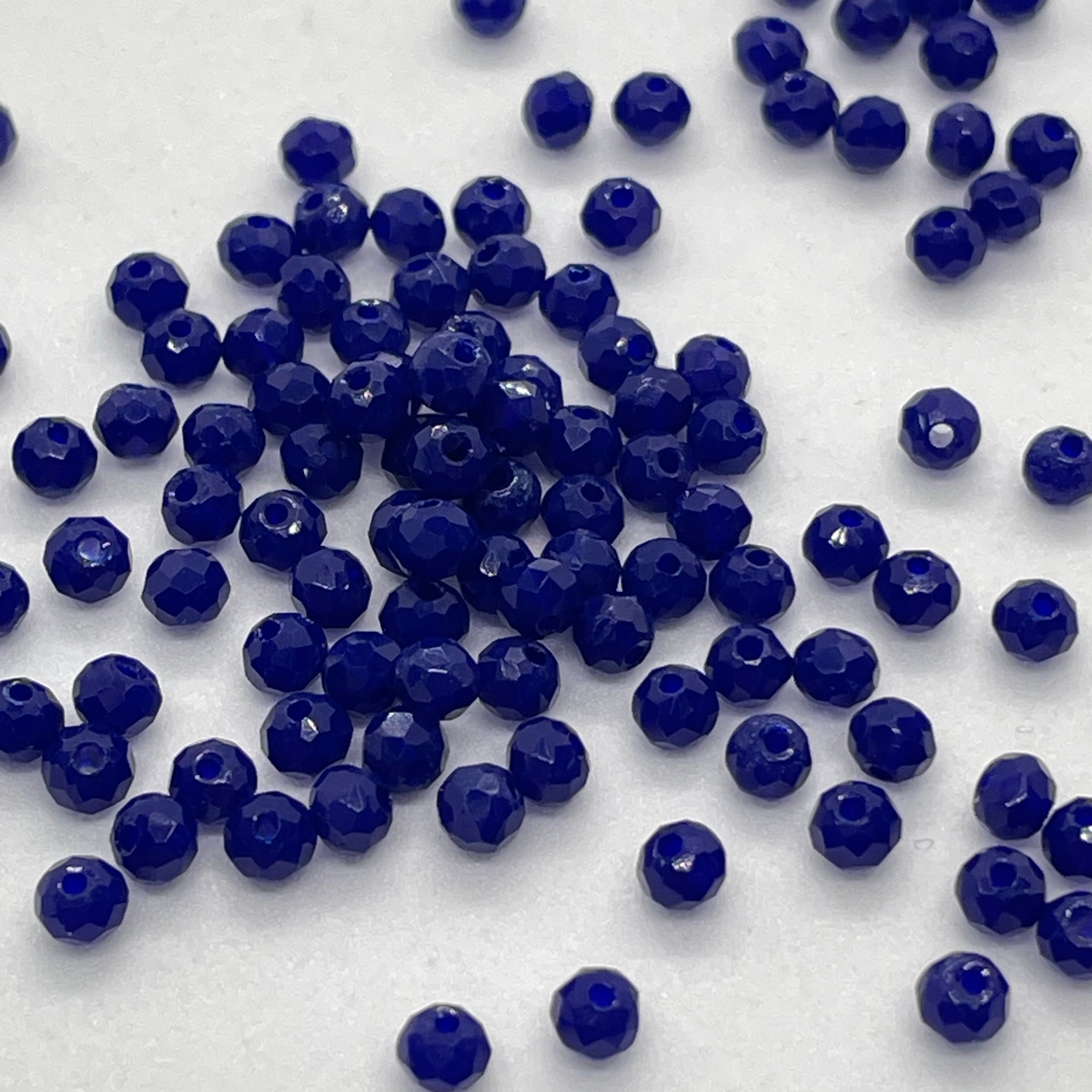 クリスタルビーズ 2mm [C-44 マットミッドナイトブルー]ボタンカット