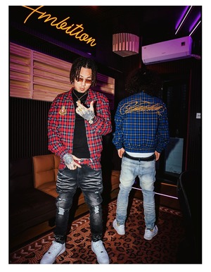2COLOR/TGFCLUB  retro plaid embroidered  jacket