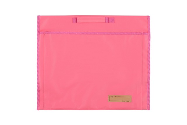 背もたれ式防災頭巾用ポケット付カバー ピンク 約34×42cm 90056