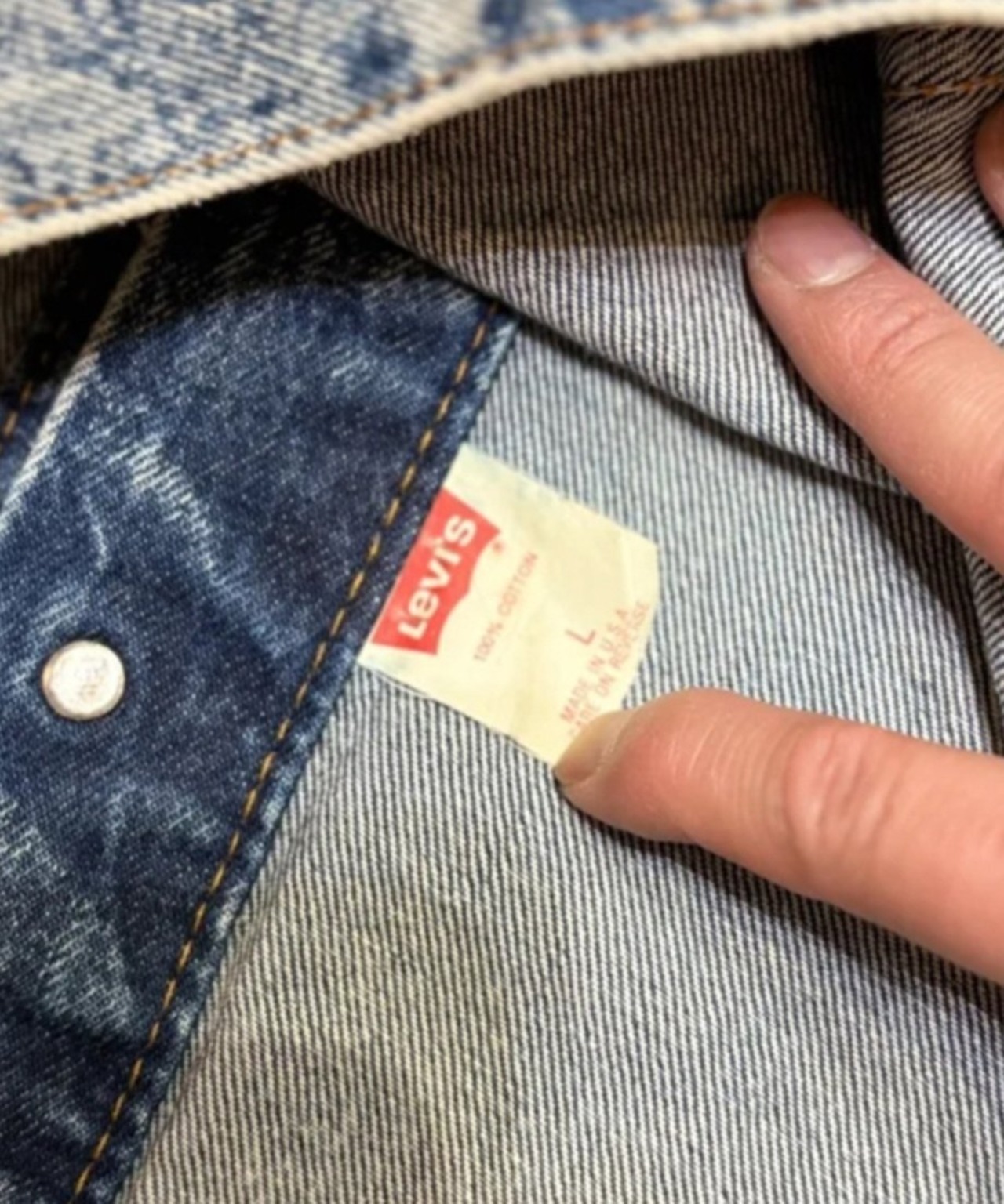 1980s Levi’s 57508 アシッドデニムジャケット ブリーチ
