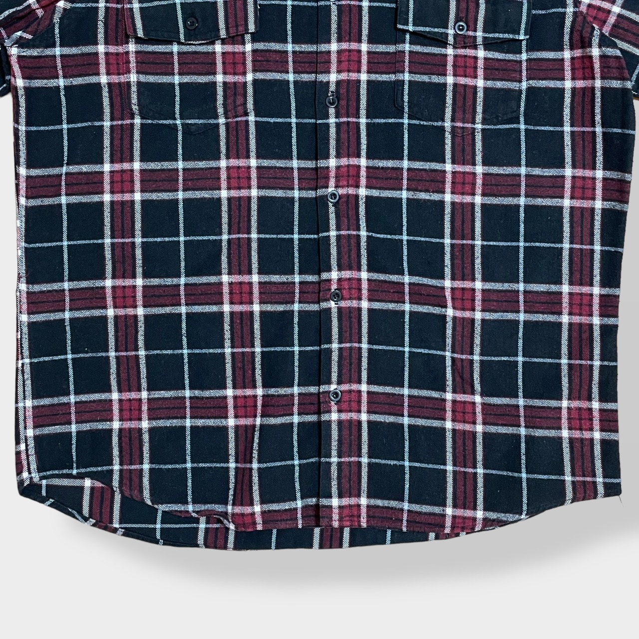 【SUBCULTURE】XL フランネルシャツ ネルシャツ 長袖 チェック柄 フラップポケット カジュアルシャツ サブカルチャー US古着