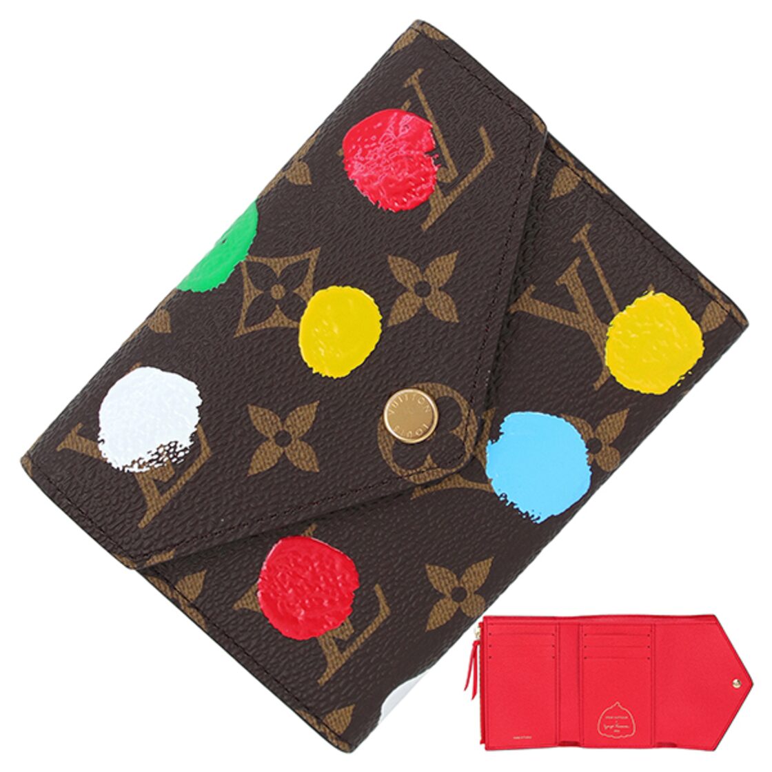 ルイヴィトン 三つ折り財布 LV × YK ポルトフォイユ ヴィクトリーヌ  