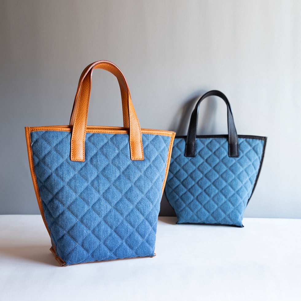 ミニトートバッグ (キルティングデニム) 【ak-54dk】 | artigiano Ι