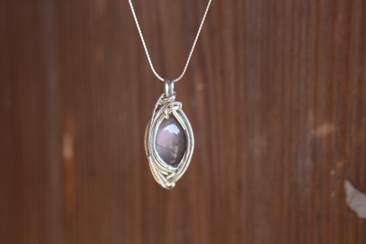 Labradorite silver925 wirewrapping pendant