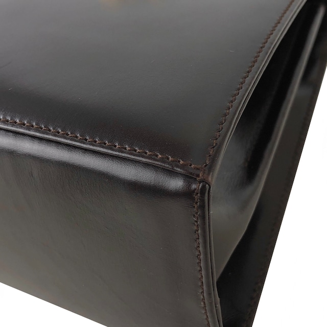 Salvatore Ferragamo フェラガモ ガンチーニ レザー 2way ハンドバッグ ショルダーバッグ ブラウン vintage ヴィンテージ オールド k3zp2e