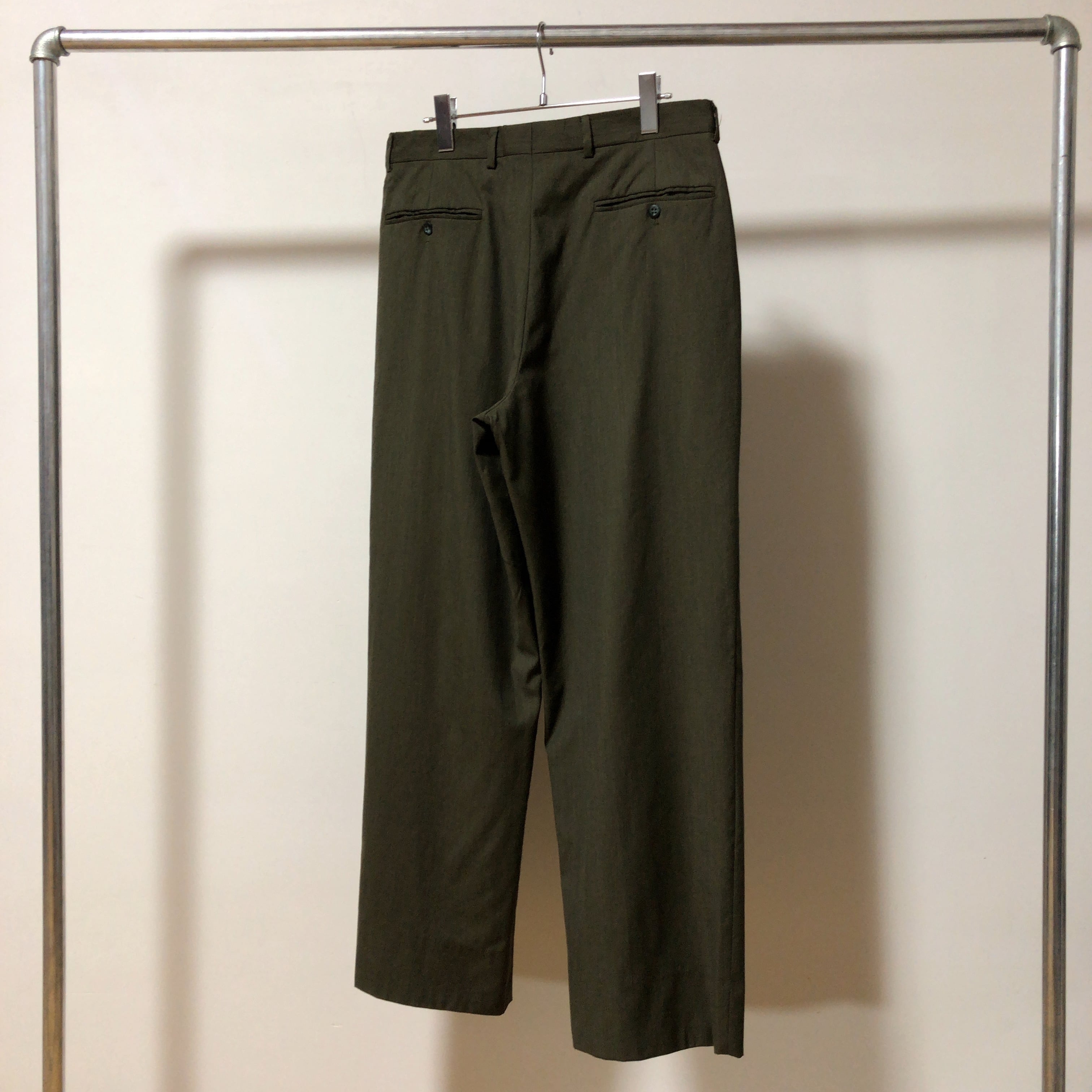GIORGIO ARMANI / 80's Vintage 2tuck Wool Trousers / Made in Itary