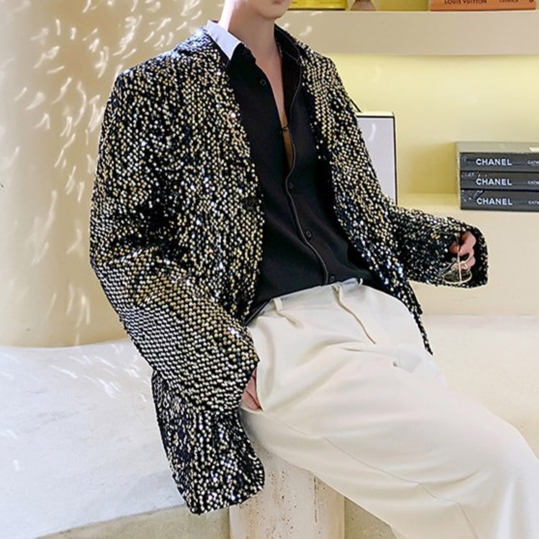 韓国風 スパンコールジャケット 2カラー A2085 | メンズスーツ