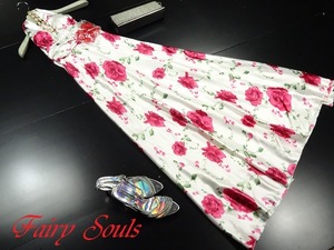 ★送料無料★M☆パーティーホルターネックサテンのロングドレス(OPN3037)