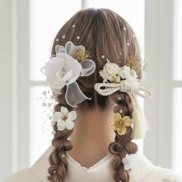 ツインテール・羊ヘア | Lomeri (ロメリ) お花のヘアアクセサリー専門店