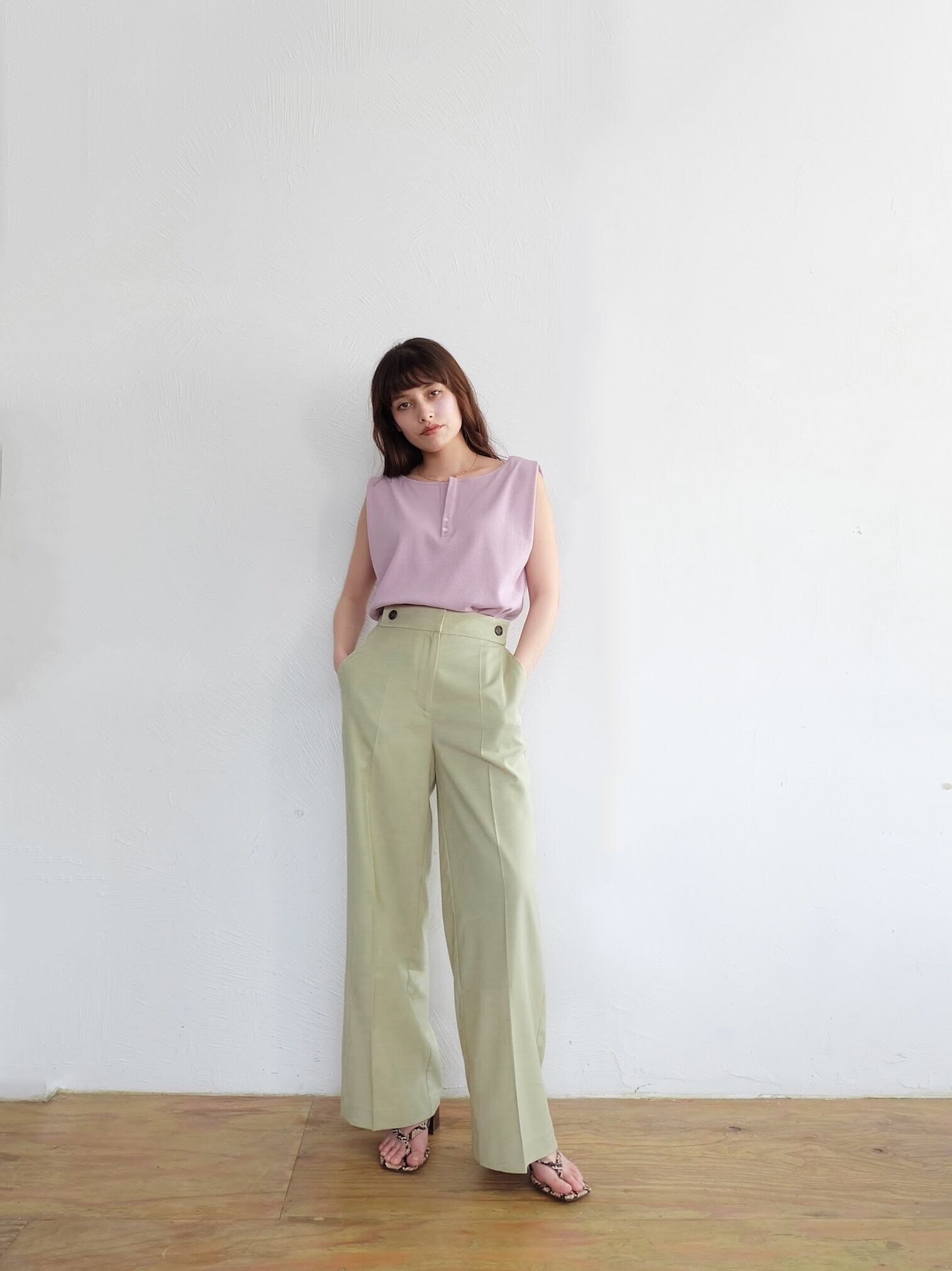 color wide slacks（mint） | Katrin TOKYO