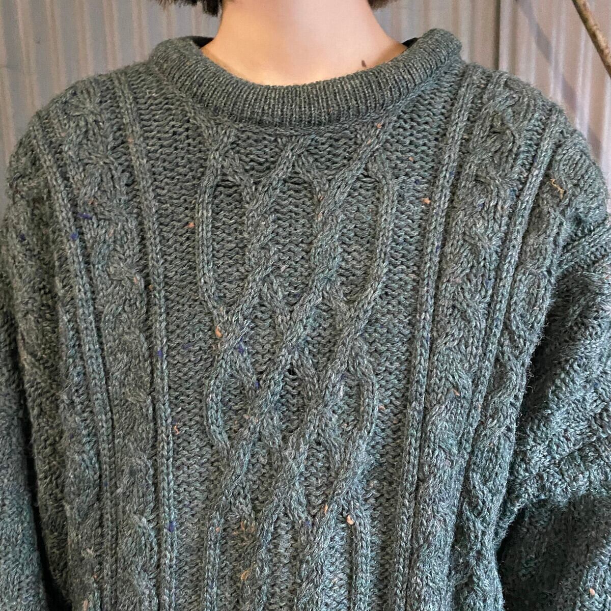 アイルランド製 80年代 county collection ケーブル ウールニット 