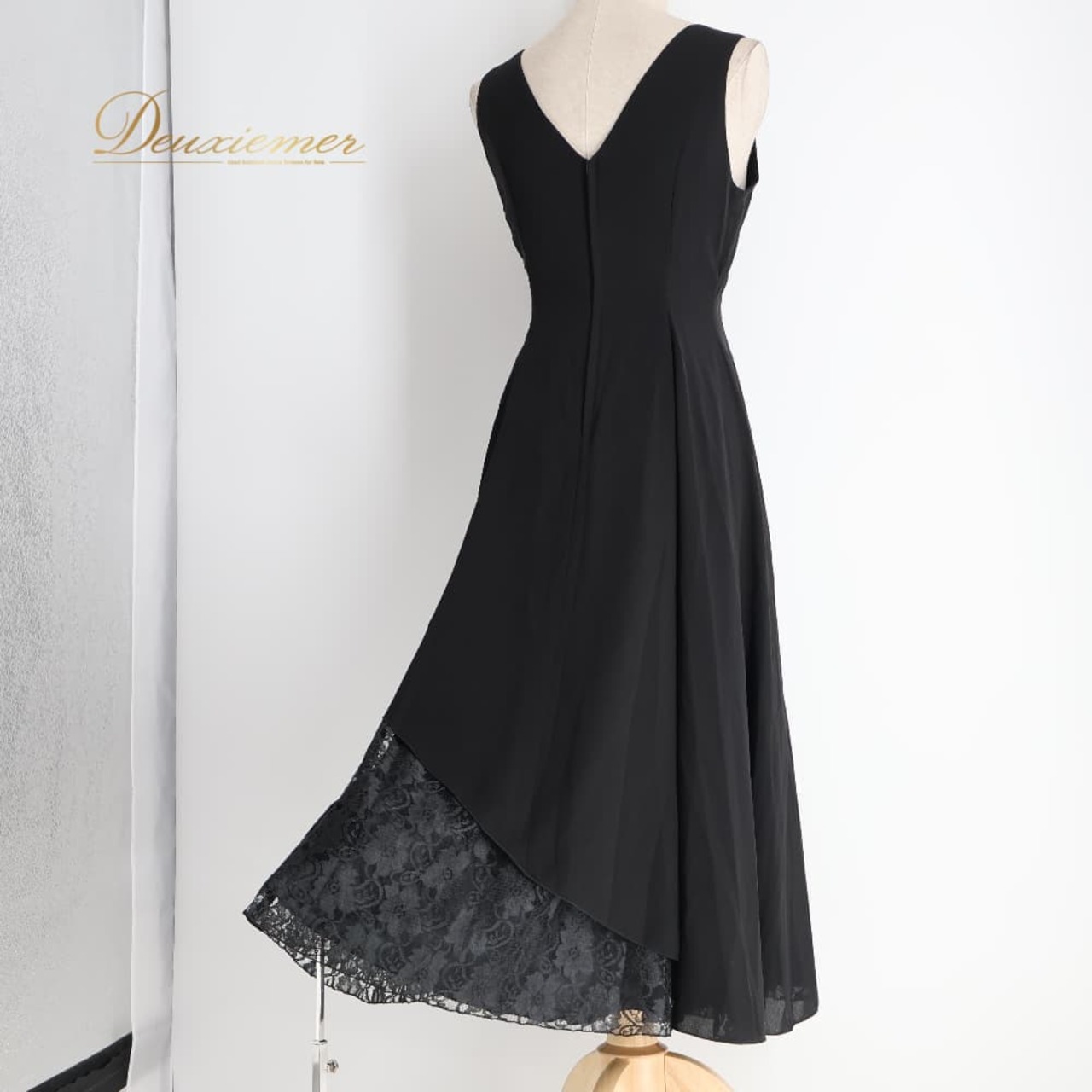 社交ダンス 衣装 Sanline サンリーヌ ドレス ワンピース ブラック系 ノースリーブ レース 花 花柄 黒 シンプル 袖なし かわいい 上品 ダンス衣装 練習 レッスン 日本製 イベント ステージ パーティー レディース おしゃれ