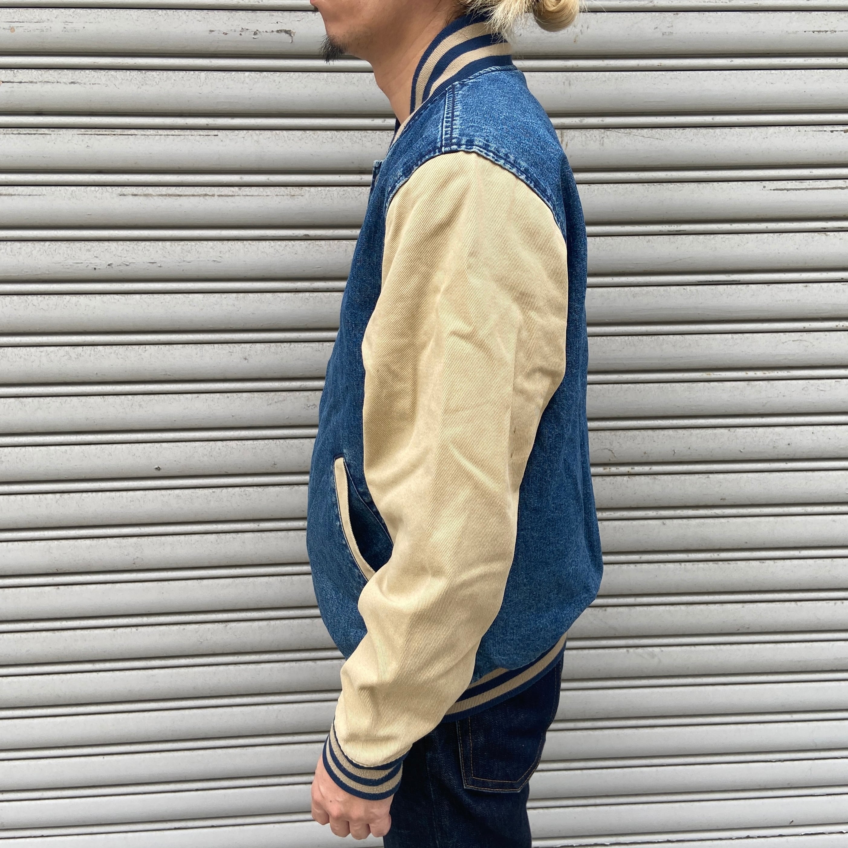 00s☆Levi's☆シルバータブ☆デニムスタジャン☆バーシティジャケット☆S 00s Levi's シルバータブ デニムスタジャン バーシティジャケット S