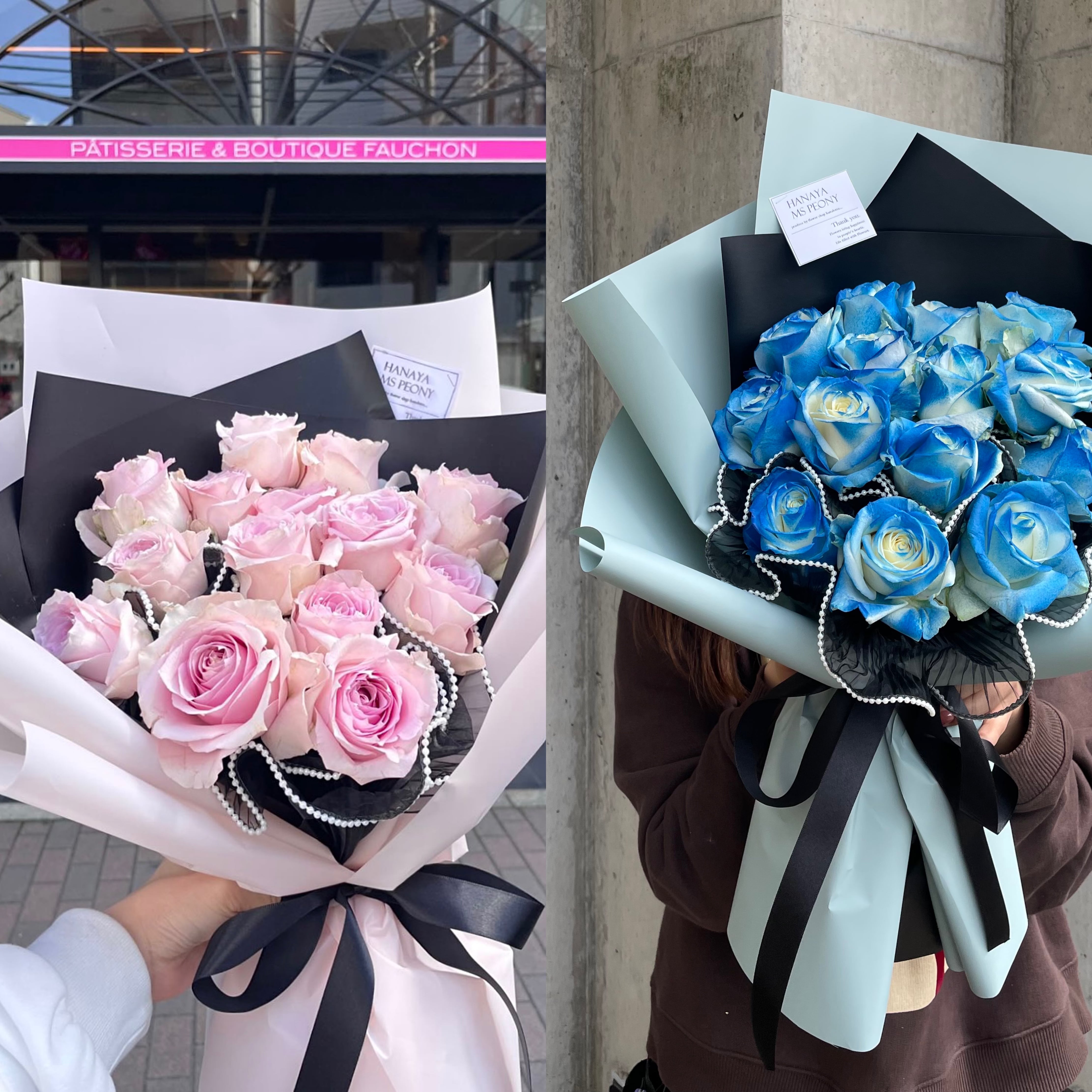 生花Black pearl wave♥rose bouquet | Ms Peony