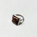 Vintage 925 Silver Amber Ring Made In Hungary