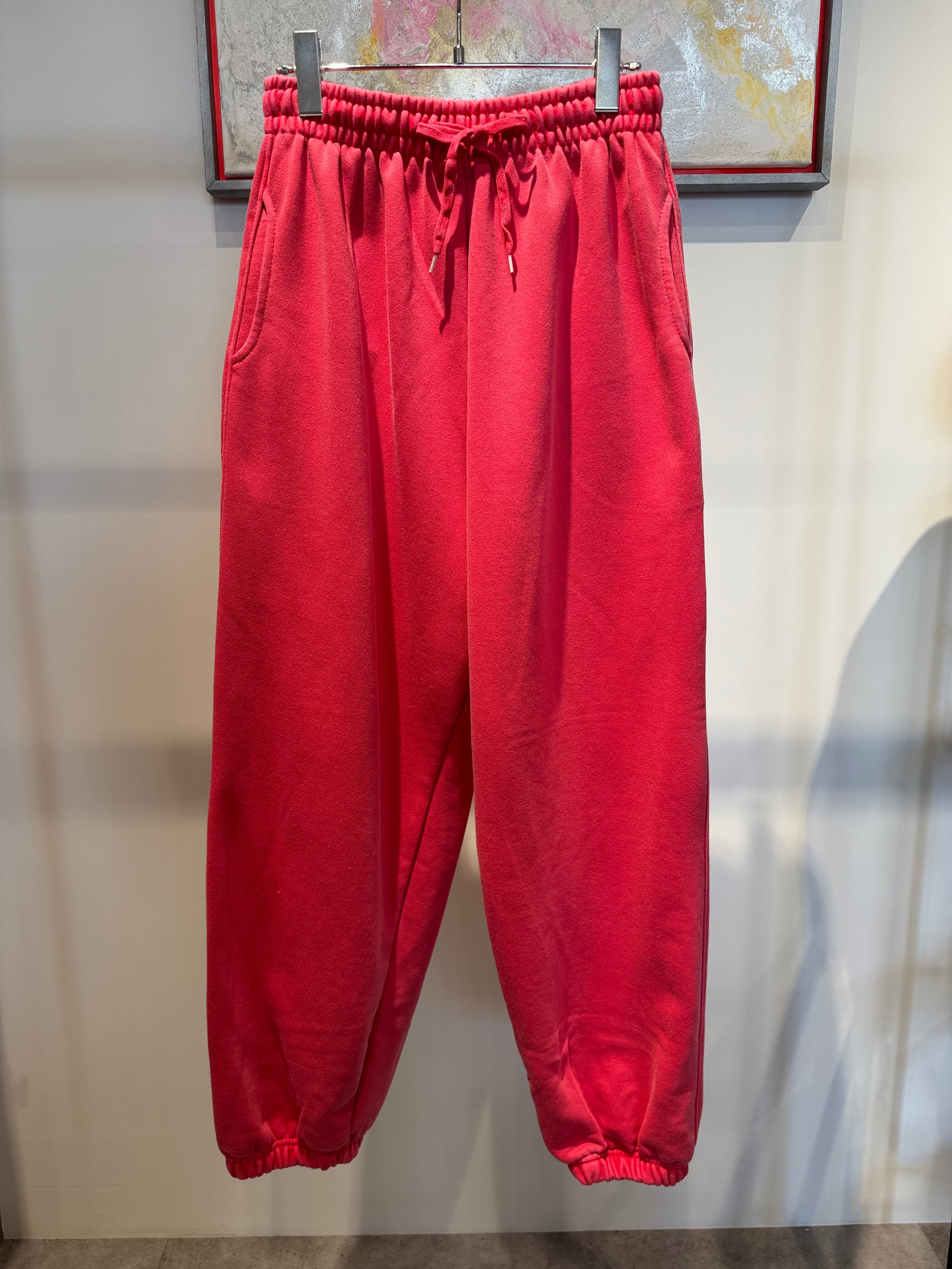 pink color sweat pants