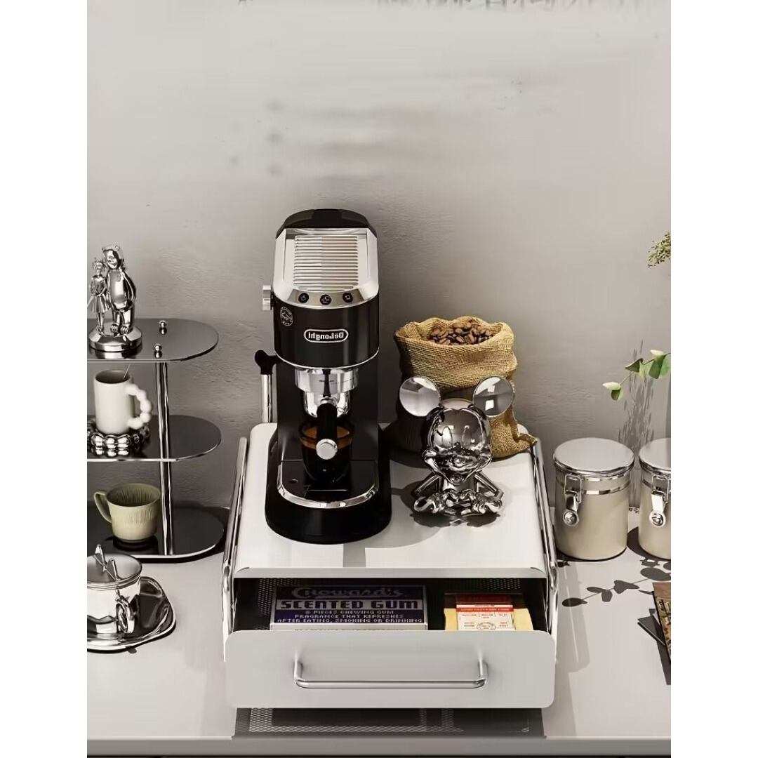 収納ボックス 引き出し コーヒーメーカー用  インテリア ホワイト ブラック 収納ボックス 引き出し コーヒーメーカー用 棚 インテリア カラー