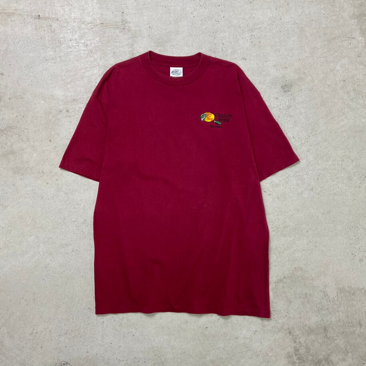 00年代 USA製 Bass Pro Shops フィッシング 魚 刺繍 Tシャツ メンズ2XL