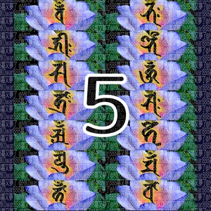 商品画像５の色の蓮華Bに手書き梵字B１４種セット。サイズ：１２００×４００（px）