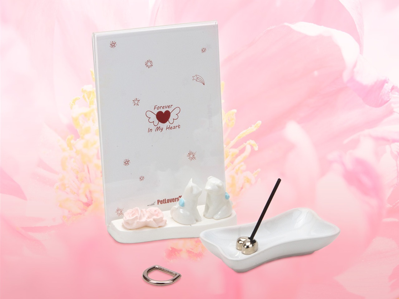 メモリアル フレーム 写真立 フォトフレーム MB-1003 天使の犬 天使の猫