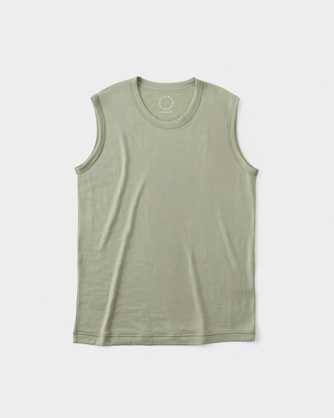 山と道 / 100% Light Merino Sleeveless - Women #Seagrass