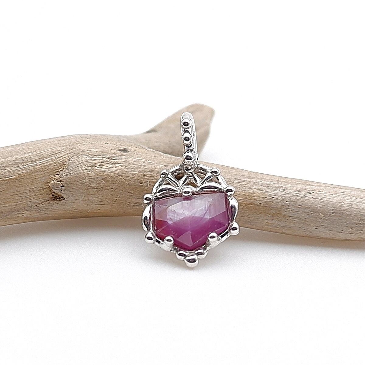 ルビー ペンダントトップ ピンクサファイア ペリドット ブレスレット ルビー×ピンクサファイアペンダントトップ「薔薇のフロレアーレ