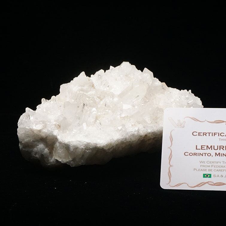 水晶 クラスター ブラジル ミナスジェライス州 コリント産 レムリアンシード 証明書付属 一点物 282-526