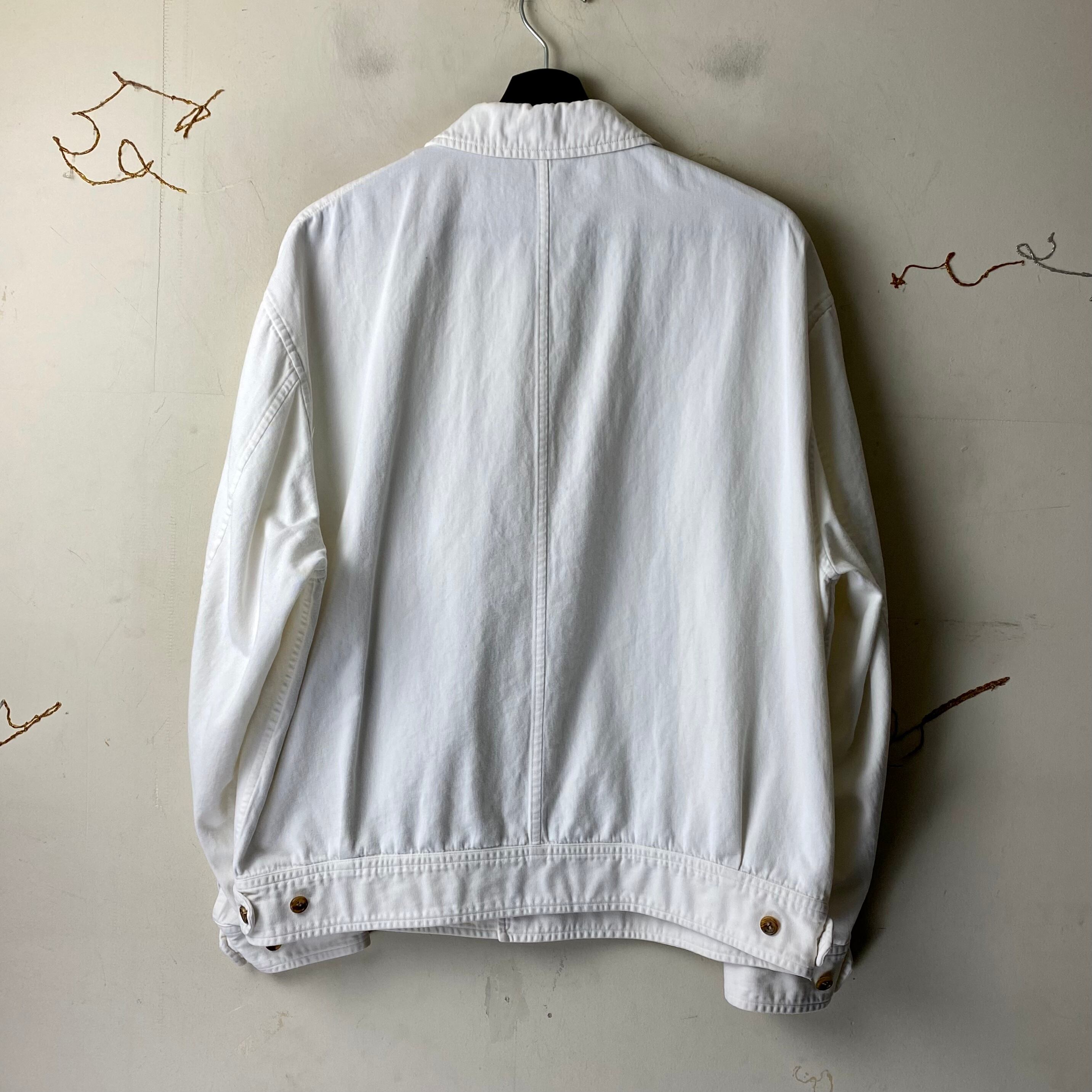 COMME des GARCONS HOMME PLUS white denim jacket | NOIR ONLINE