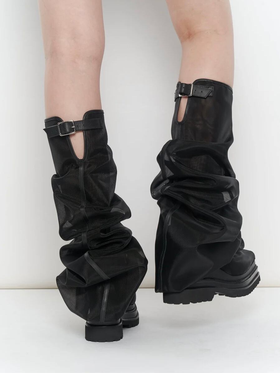再入荷】POOLDE プールデ / ブーツ ウェッジソール / SHEER MELTED