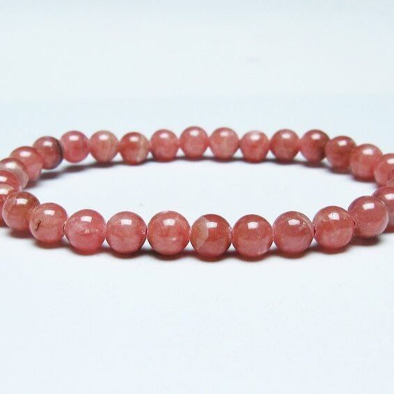 インカローズ ブレスレット 6mm ロードクロサイト ブレス 一点物 メール便可 [M便 1/10] 111-46648