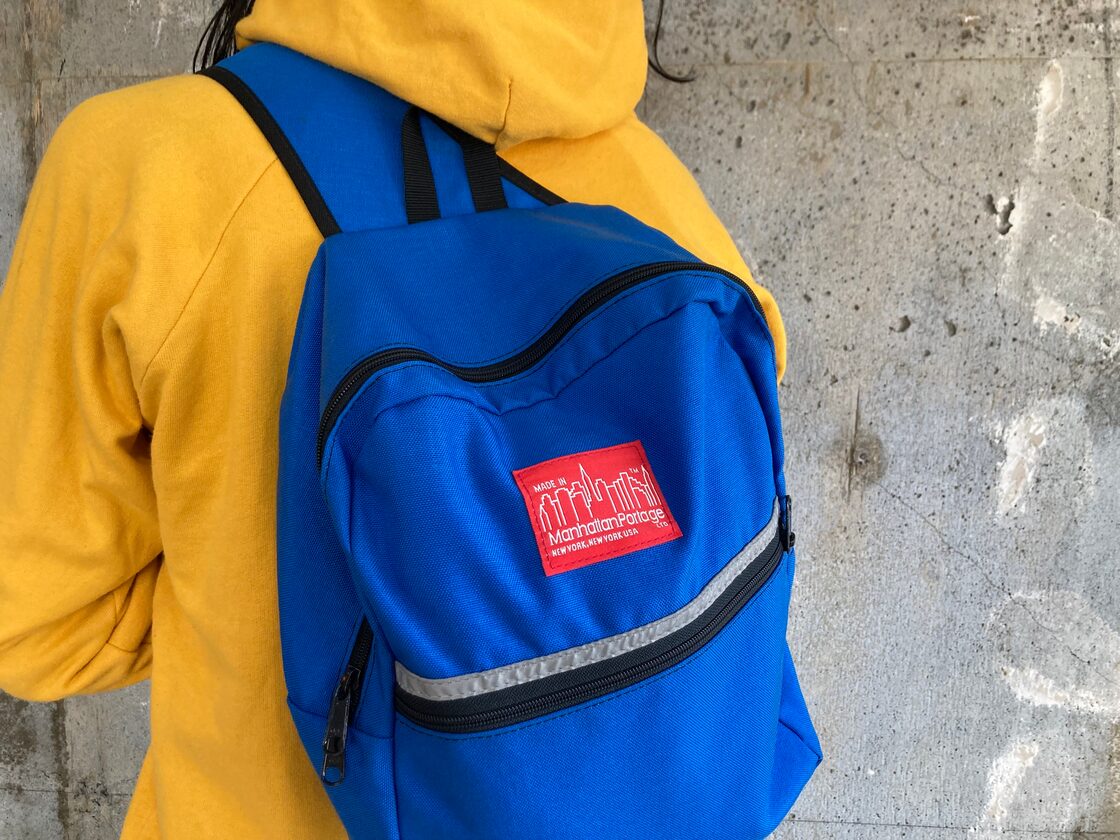 90s Manhattan Portage sling bag made in USA 1990年代 ブルー 