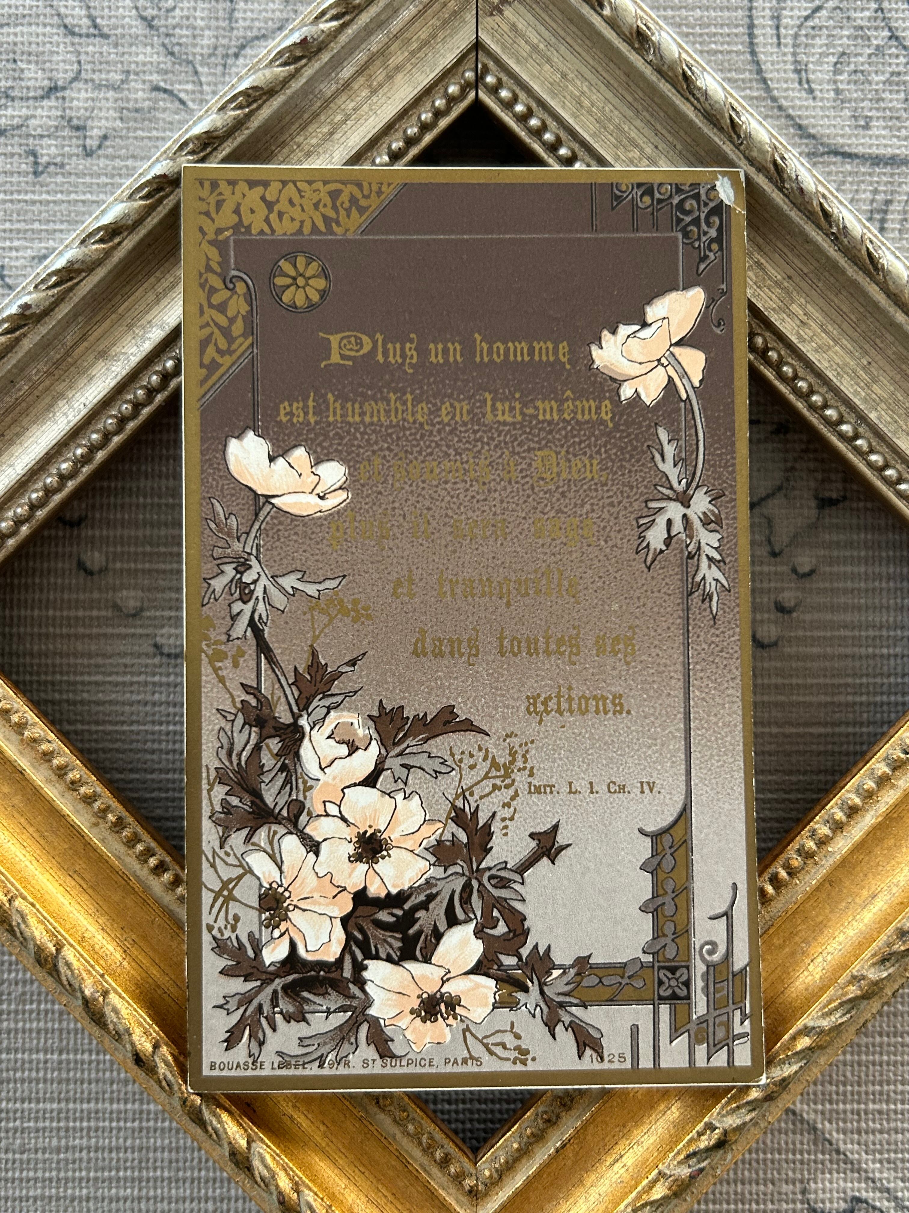 フランスアンティーク Holy Card ホーリーカード プルミエール