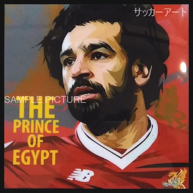 サッカーグラフィックアートパネル モハメド・サラー リバプールFC 木製 壁掛け ポスター (001-170)