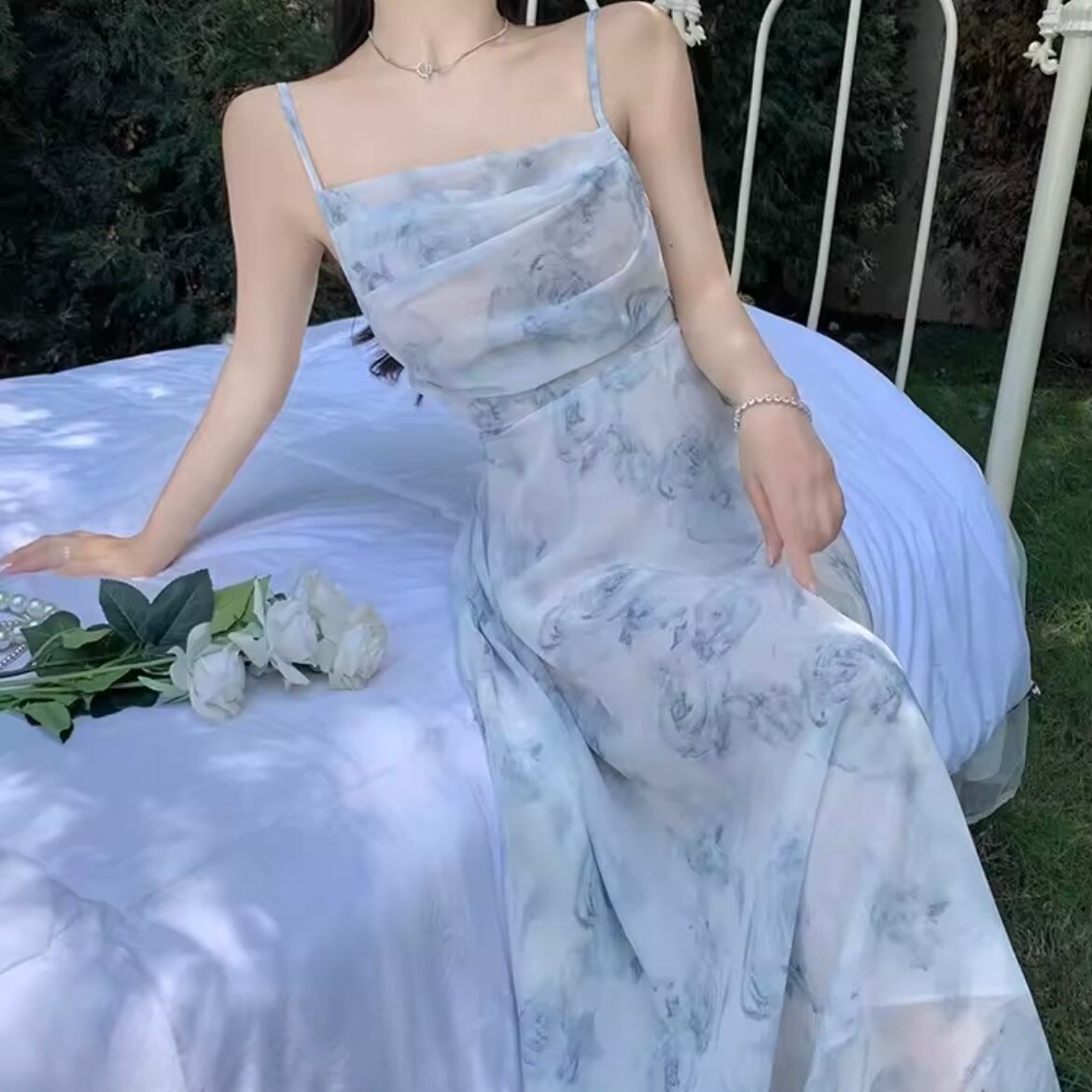 フラワーシフォンワンピース