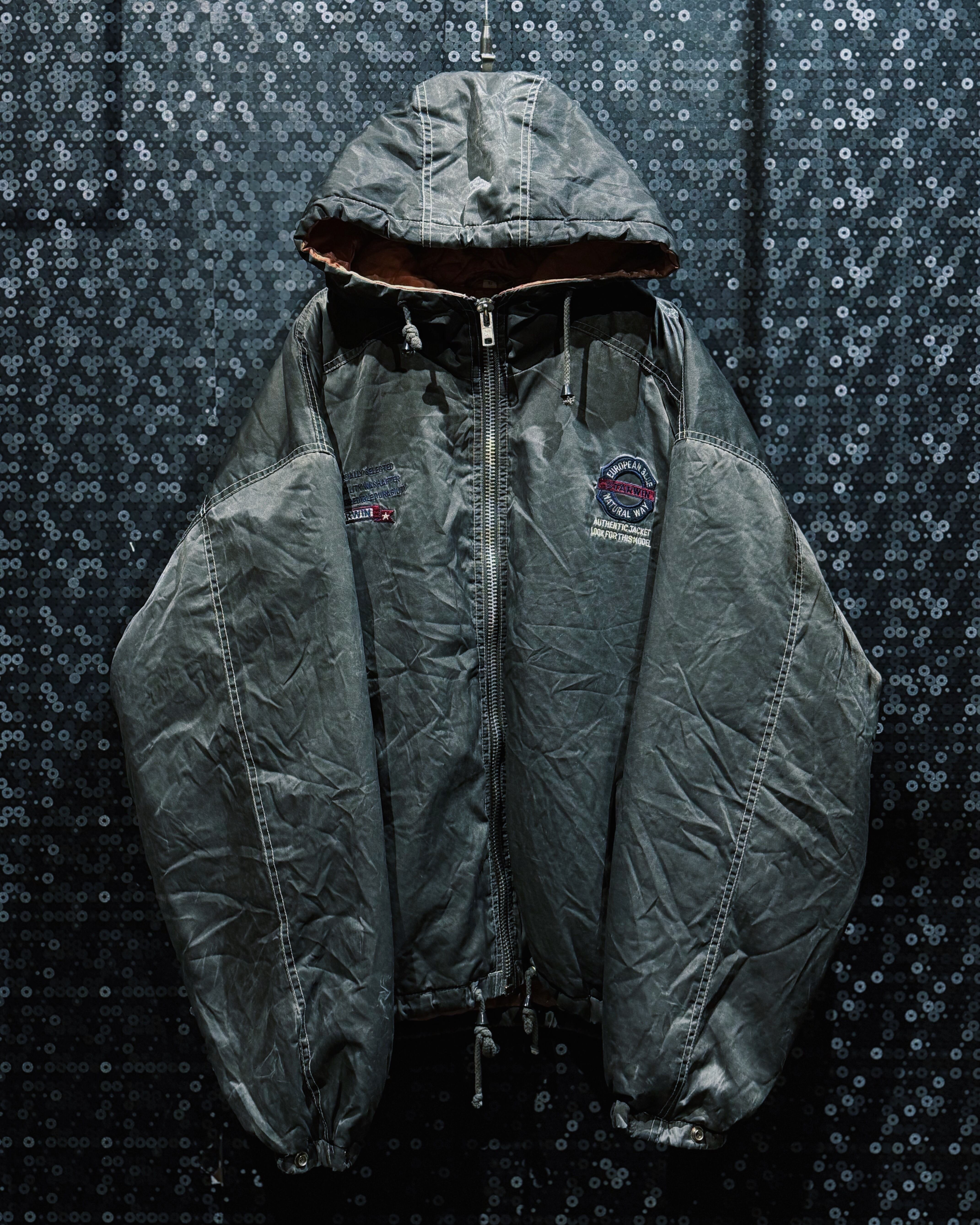 【ÆIEM】“STARWIN” vintage European hooded padded jacket with heavy aging texture