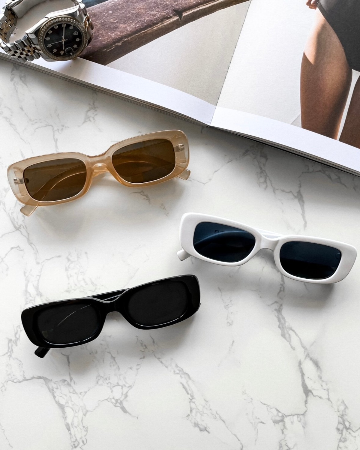 3colors】slim square sunglasses | FLEX公式｜SNSで話題のアイウェア 